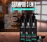 FORCEMEN Shampoo 3 em 1 Cabelo - Barba - Corpo