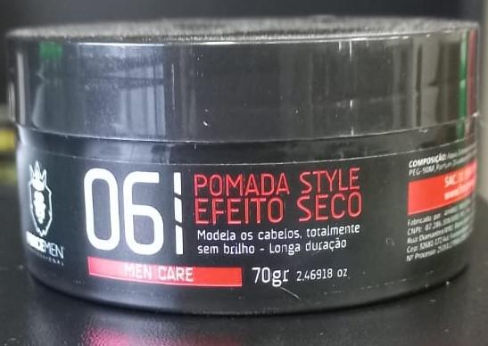 Pasta Finalizadora efeito mate Force men