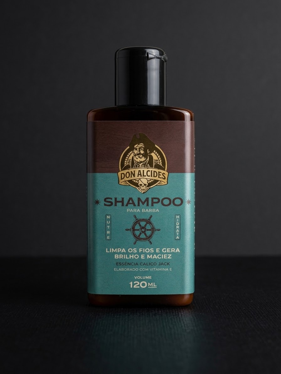 Shampoo para Barba  Essência Calico Jack 120ml-Don Alcides 