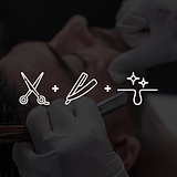 Corte + Barba Navalha + Limpeza de Pele