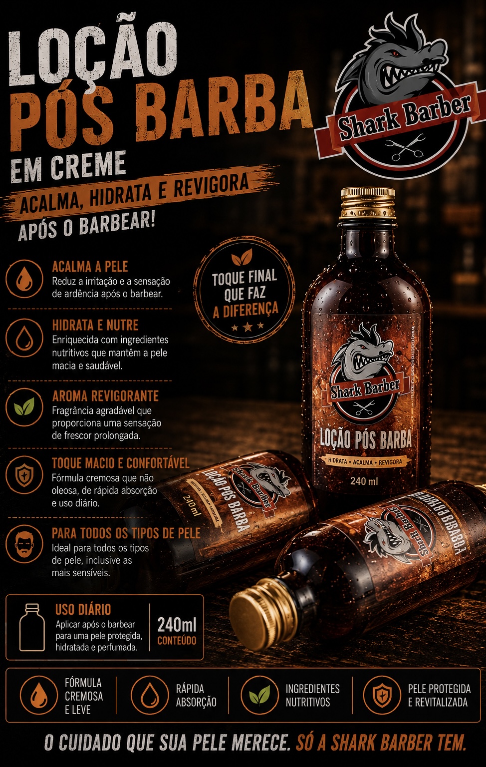 Loção pós barba creme