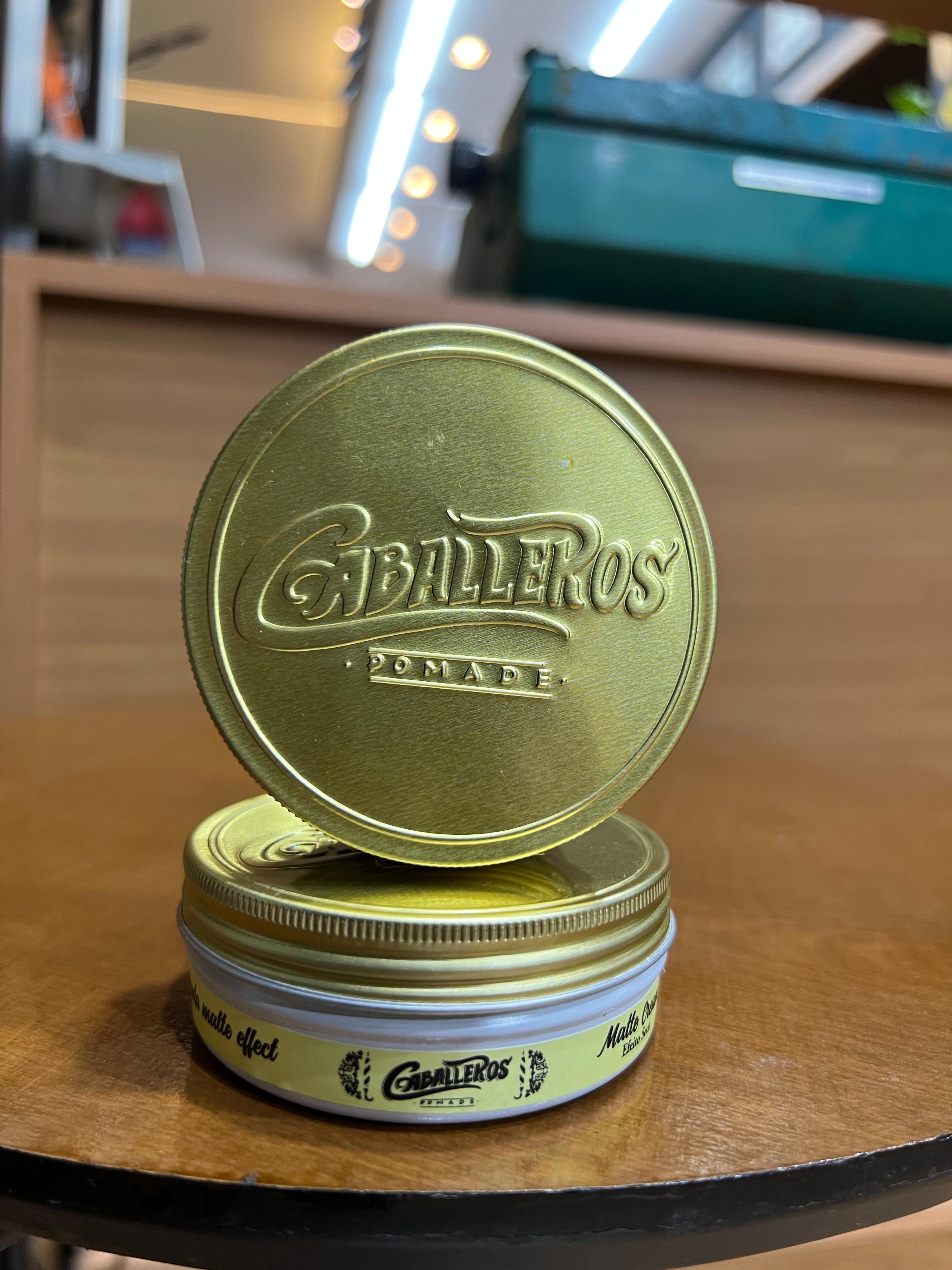 Caballeros Pomada Matte Cream 50g - efeito seco - branco