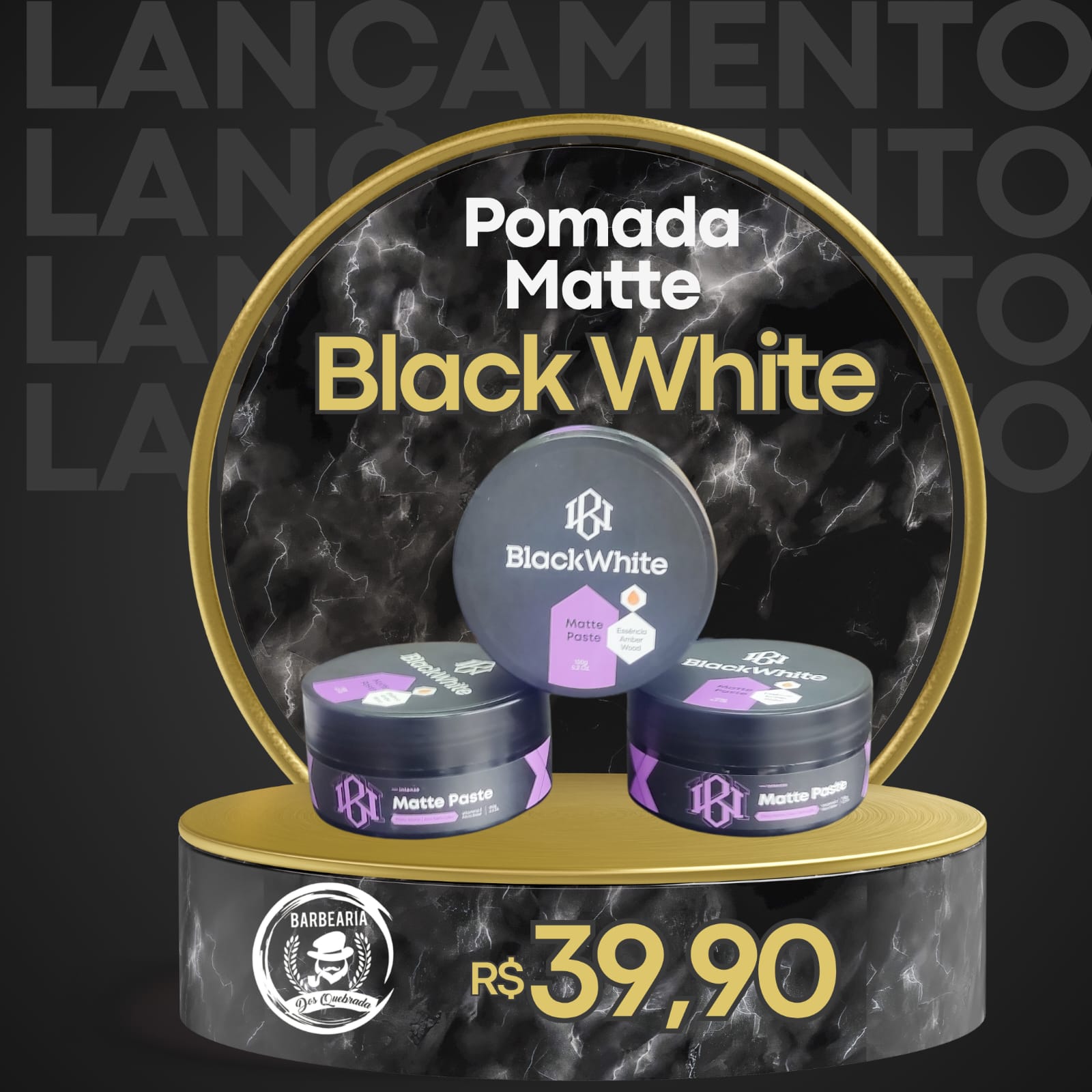 Pomada Matte  - Black White 