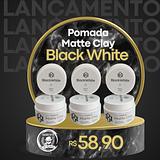 Pomada Premium Matte Clay  - Black White