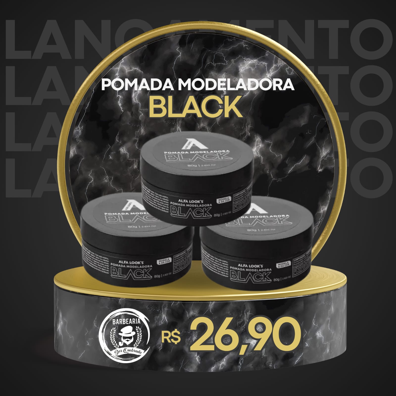 Pomada Modeladora Black - Alfa looks 