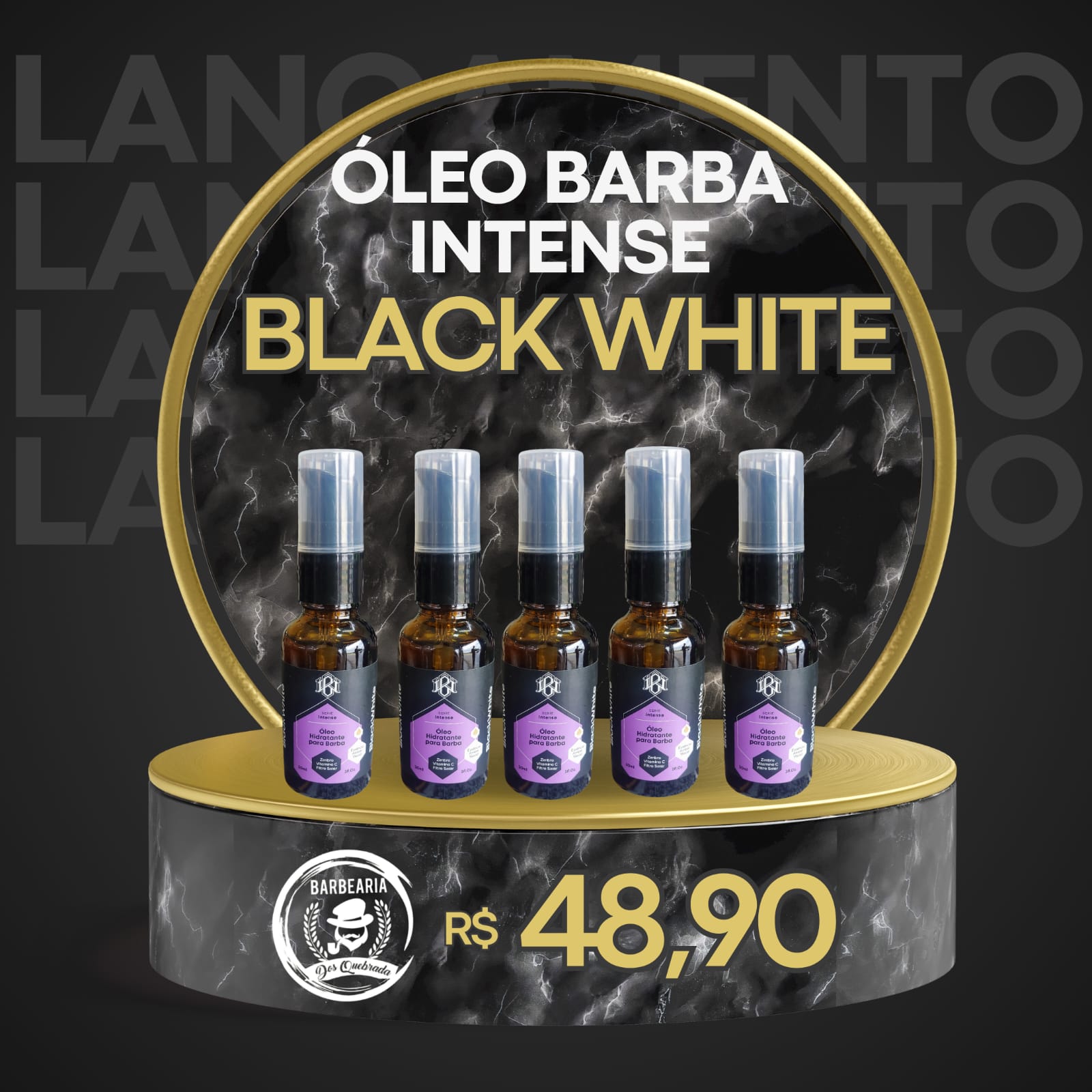 Óleo de Barba Intense - Black White
